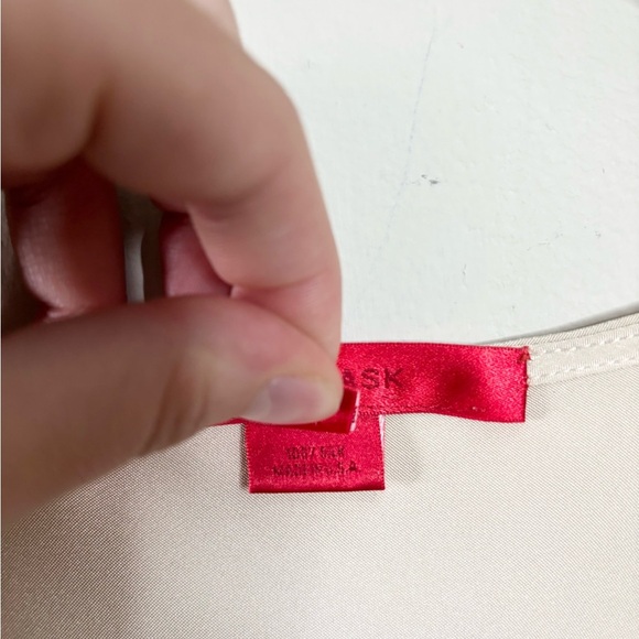 Shamask sleeveless 100% silk shift dress size 10/12/14 (2) v neck - Picture 2 of 6